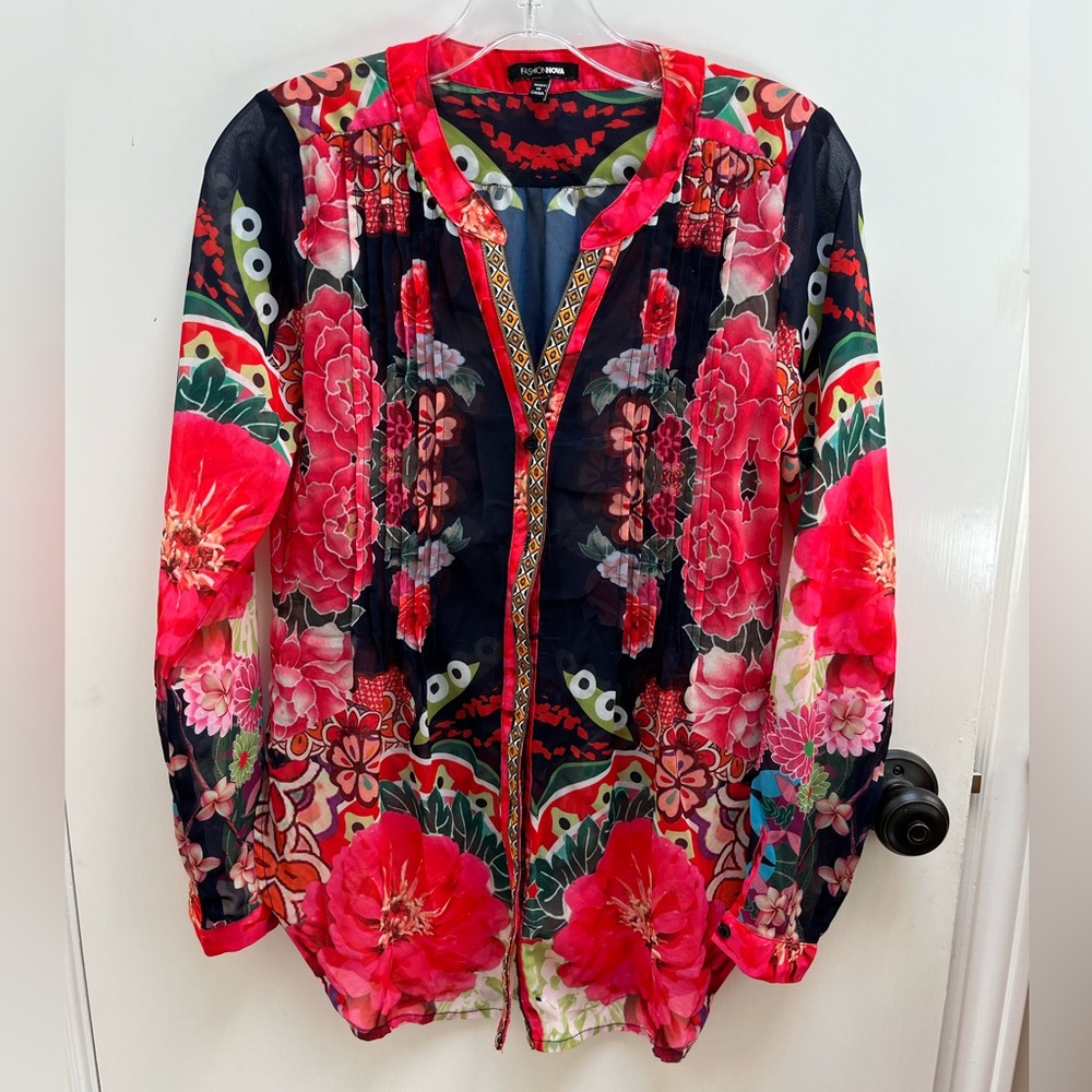 Farm Rio Vibes blouse S